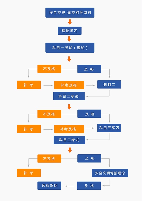 学车流程图